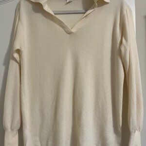 Club Monaco merino wool knit top.
